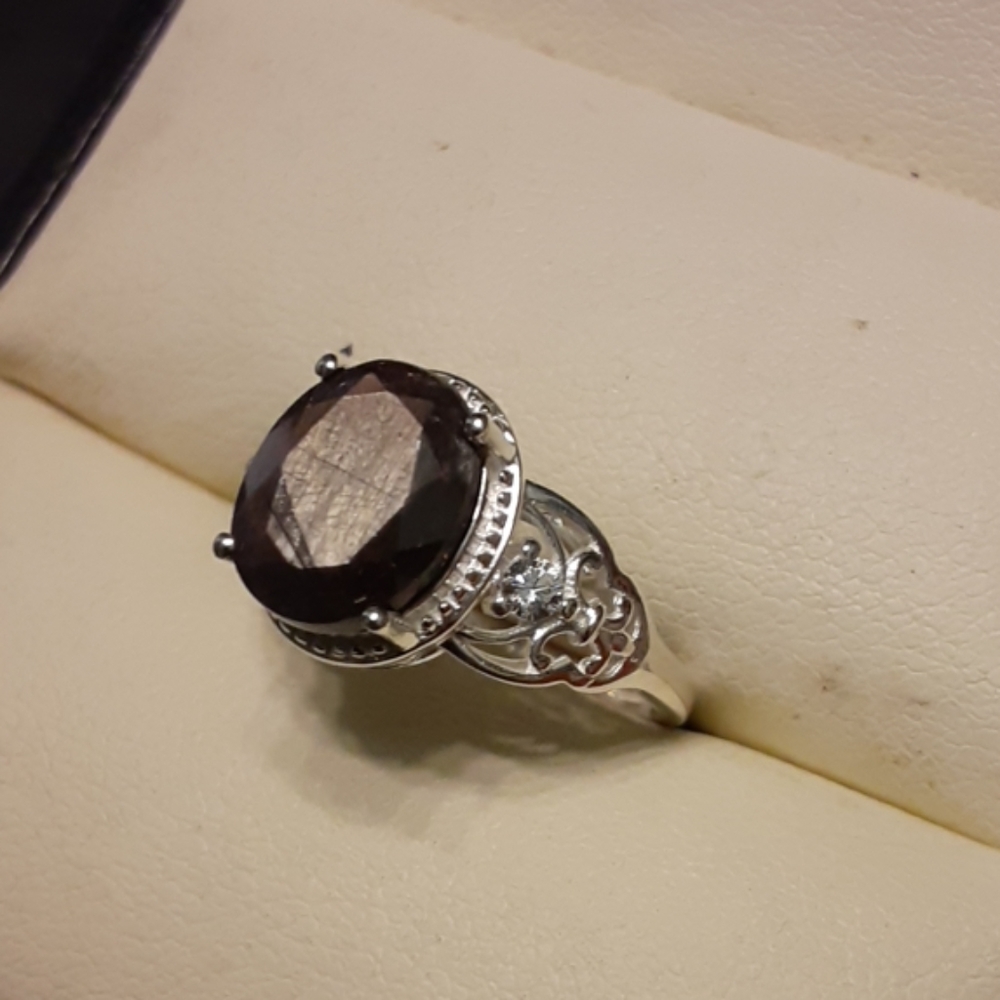 2.50ctw Genuine Silver Sapphire 925 Sterling - Picture 4 of 7